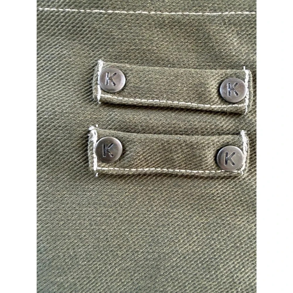 Kloth Studio Luxury Kitchen Waist Half Apron Hunter Green Long Ties Server